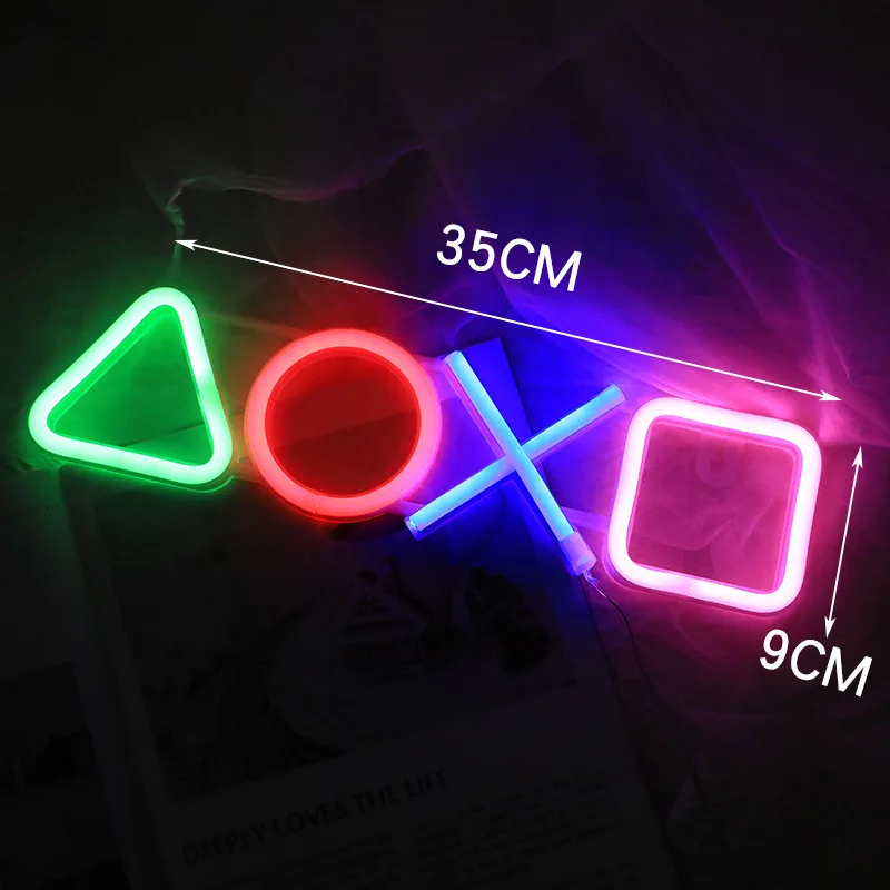Neon Sign Custom Game Icon Light for Wall Hanging Atmosphere Playstation Lamp LED Colorful Lighting Room Bar Club Player Decor