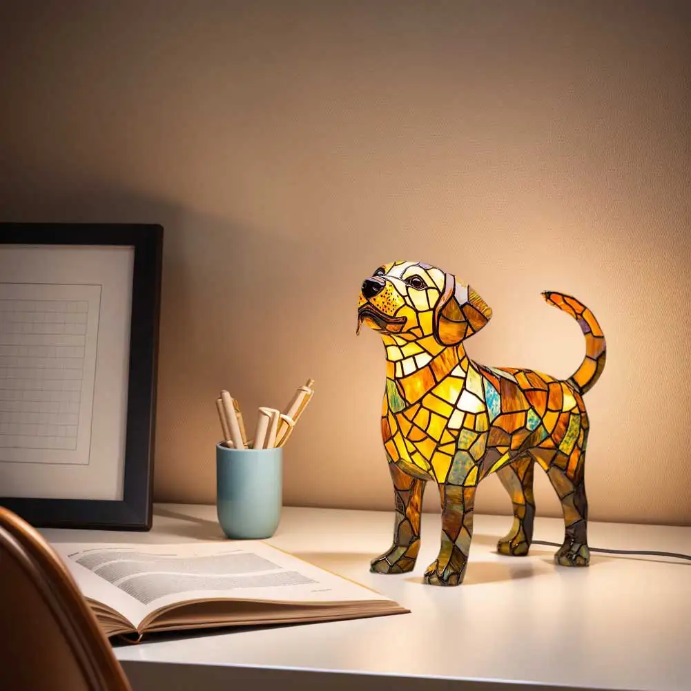 مصباح LED بجانب السرير من الراتنج على شكل حيوان لغرفة المعيشة وغرفة النوم