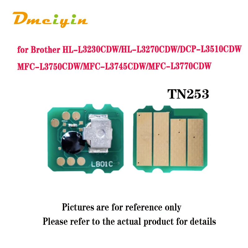 TN253 BK/C/M/Y Toner Chip for Brother HL-L3230CDW/HL-L3270CDW/DCP-L3510CDW MFC-L3750CDW/MFC-L3745CDW/MFC-L3770CDW