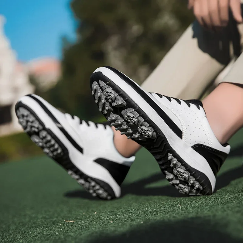 

Новинка 2024 года, обувь для гольфа, уличная мужская спортивная обувь для фитнеса и гольфа, удобная противоскользящая модная прогулочная обувь для гольфа с травой