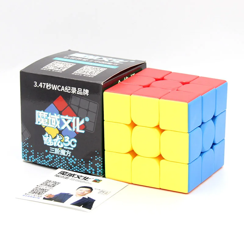 Moyu MFJS Meilong 3x3 Magic Cube Stickerless Cubing Classroom Meilong 3C Professional Puzzle Toys for Children