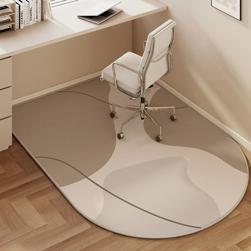 VIKAMA Geometric Color Block Semi-Circular Anti Slip Carpet Minimalist Noise Reduction Soft Floor Mat Indoor Decoration