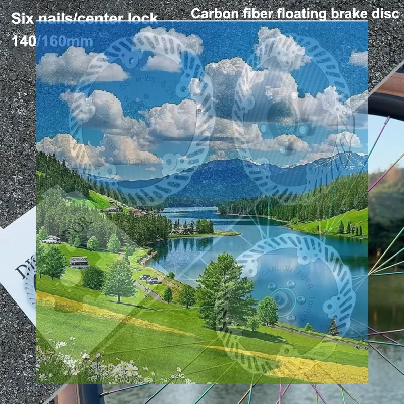 

【CC】140/160 мм тормозной диск из углеродного волокна, высокопрочный, легкий дизайн, запасные части для шоссейного велосипеда, аксессуары для велоспорта, 1 шт.