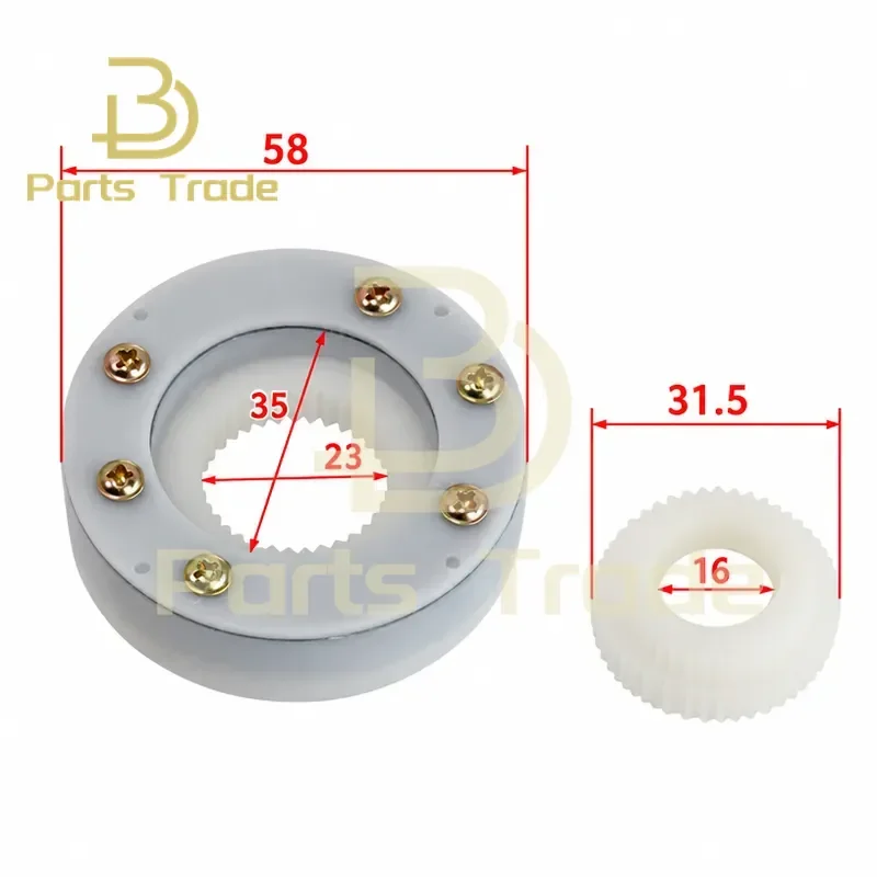 1pcs Electric Carrier Signal Panel 14/15T F4-1/U 6140 Inner Twist Plate Serrated Keyway Outer Diameter 58mm Inner Bore 16mm