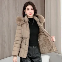Winter 2025 New Down Jacket Women Parkas Fashion High-Quality Warm Cotton Padded Coat Ladies Short Overcoat Hooded Overwear Tops 6