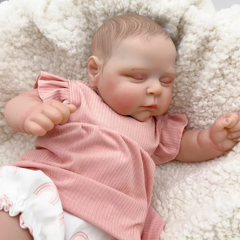 

48cm Peaches Soft Body Reborn Baby Doll 3D Skin Multiple Layers Painting with Visible Veins Handmade Real Looking Baby Dolls