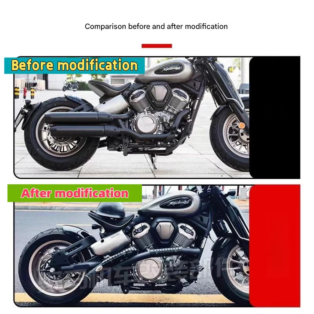 Suitable for Benda Napoleon 450 modified retro sweeping exhaust pipe two out of two straight row full section accessories lossle