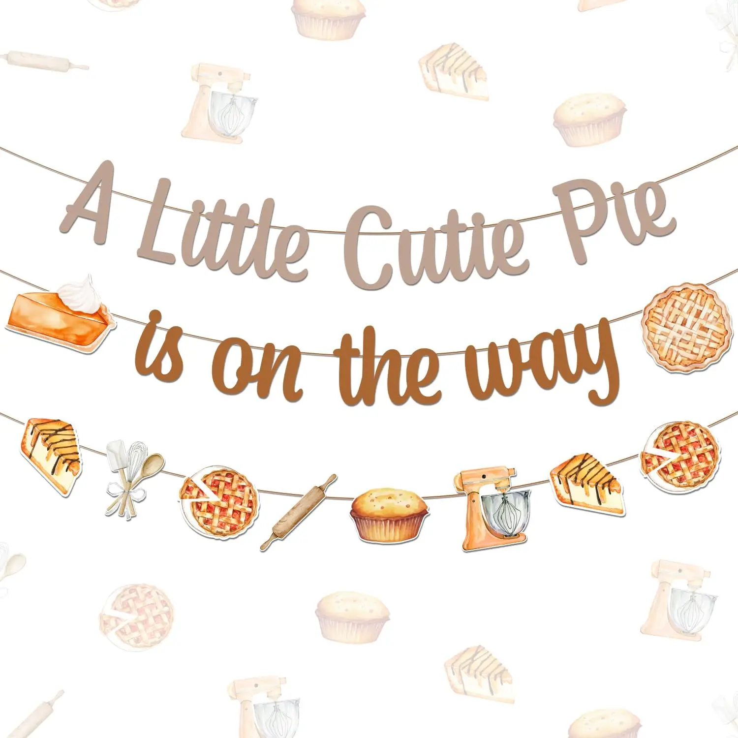 

Little Cutie Pie Is on The Way Banner Set Cutie Pie Theme Baby Shower Garand Little Cutie Pie Is on The Way Decoration