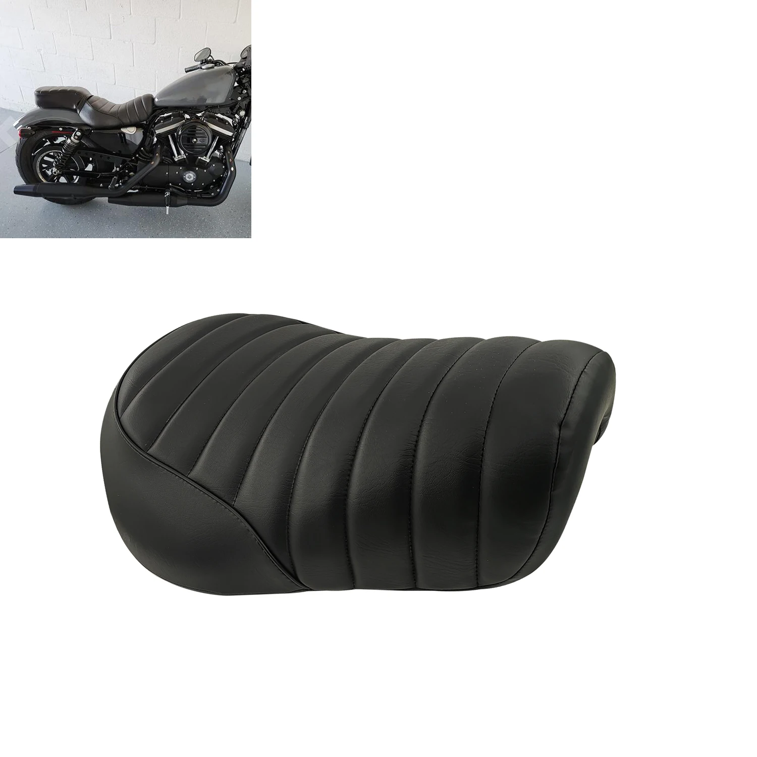 Front Rider Driver Solo Seat For Harley Sportster Iron 883 XL883N 2016-2022