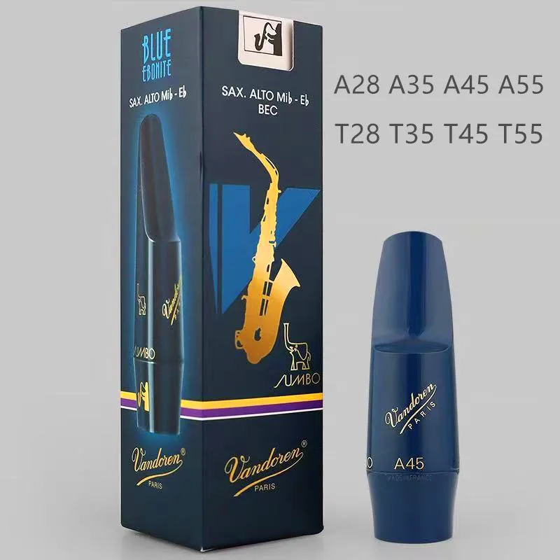 French Vandoren Blue Elephant Saxophone Mouthpiece, Alto & Tenor, A28 A35 A45 A55 T28 T35 T45 T55, Saxophone Accessories