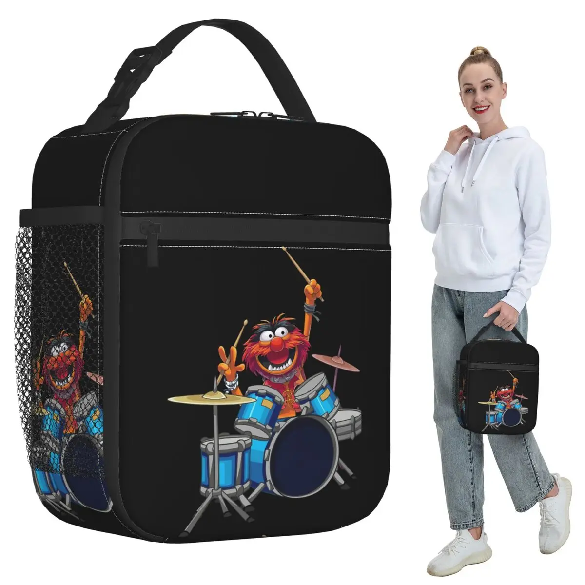 Animal Drummer The Muppets Show Insulated Lunch Bag for Kids School Cooler Thermal Food Box Tote Portable Lunch Boxes Container