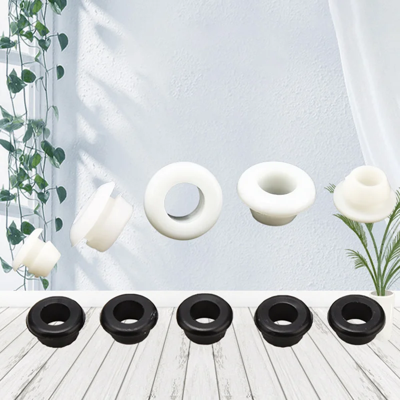 5-100pc Quick-Install Single-Sided Conical Rubber Wire Protection Ring & Sealing Through-Hole Grommet for Electrical Box Cabinet