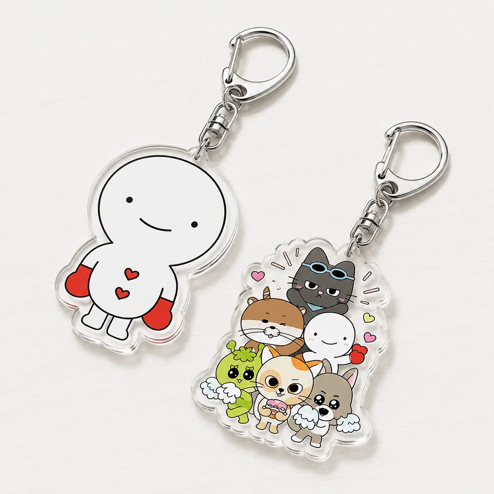 Popular Idol Group Creative Acrylic Keychain Game Inspired Bag Charm Anime Characters Cartoon Cute Key Ring Fans Friends Gift