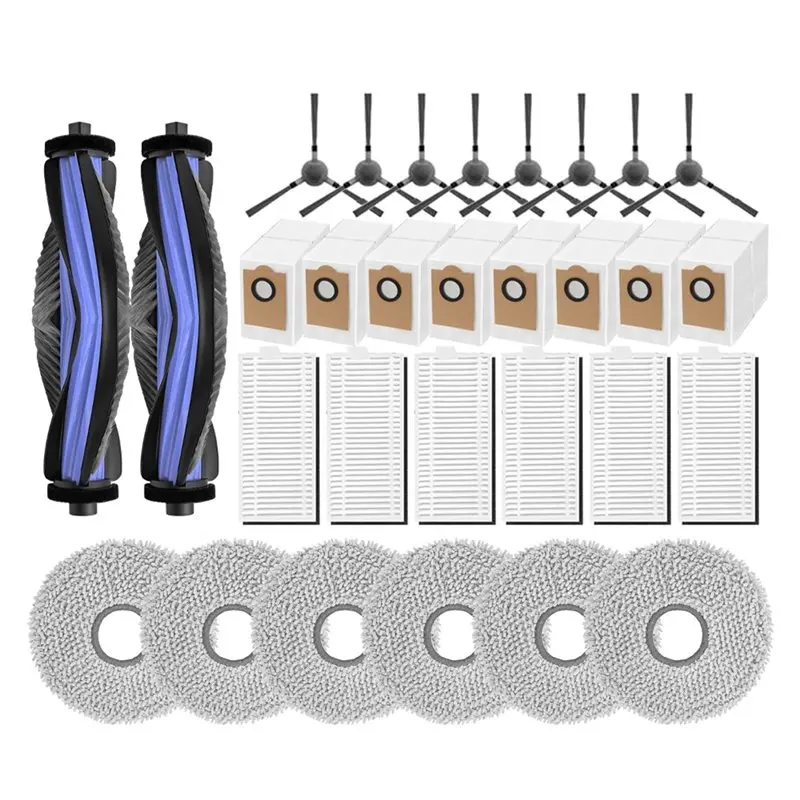 

Комплект сменных аксессуаров A98G: основная щетка, боковая щетка, насадки для мытья полов, фильтр, мешок для сбора пыли для робота-пылесоса Lefant M3