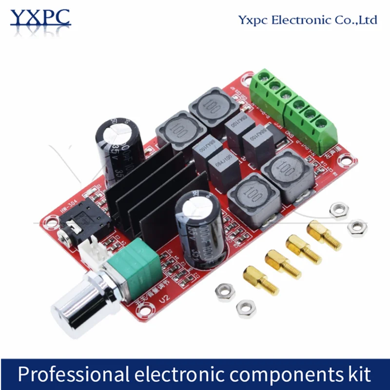 XH-M189 TPA3116D2 Dual Channel 2*50W Stereo Power Amplifier Board TPA3116 Adjustable Digital Amplifier Module  DC 24V