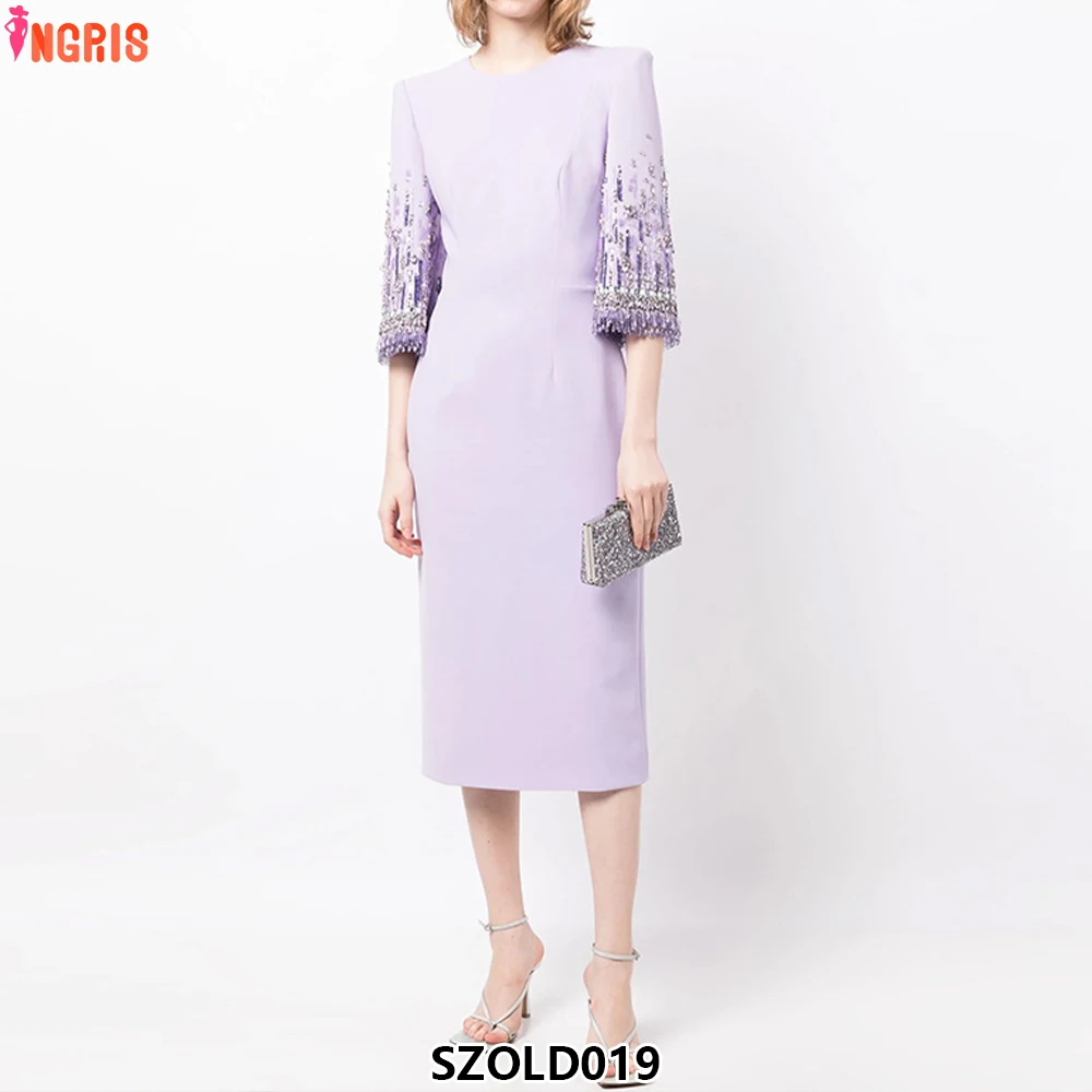 

Women Luxury Beaded Crystal Sequin Dress Rhinestone Party Dress-SZOLD019