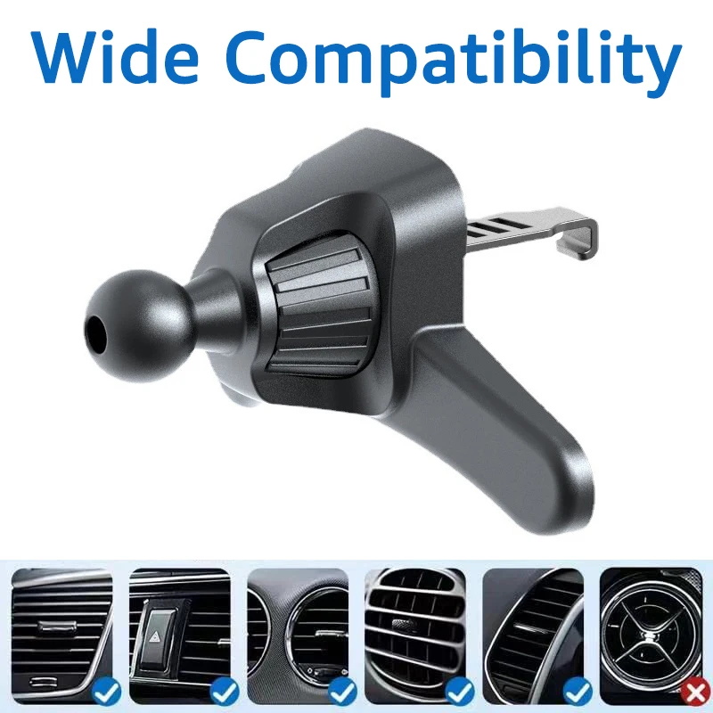 Upgrade 17mm Ball Head for Car Air Vent Clip Cellphone Mount Universal 360 Rotation Car Phone Holder Stand Accessories