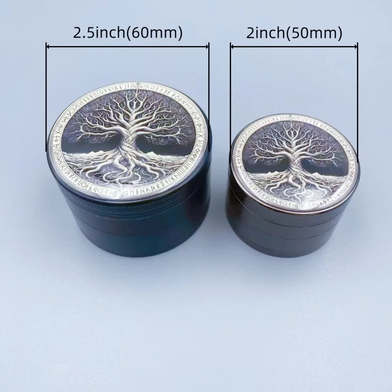 50/60mm Life Tree Herb Grinder 4-layer Manual Grass Pepper Mill Mortar Spice Tobacco Grinder Smoking Cigarette Accessories view 2