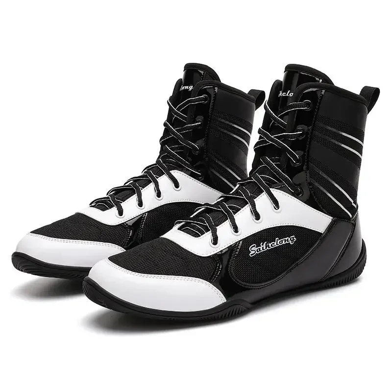 

High-top Men's Boxing Sneakers Comfortable Wrestling Shoes Non Slip Women Fitness Deadlift Shoes Fighting Sanda Wrestling Shoes