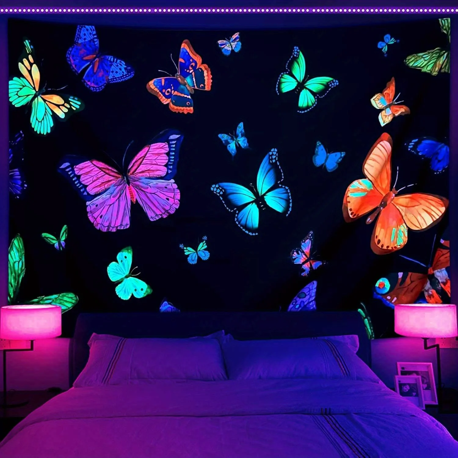 Butterfly Paradise Tapestry: Vibrant, Colorful, and Enchantingly Unique Wall Art for a Magical Decor Statement