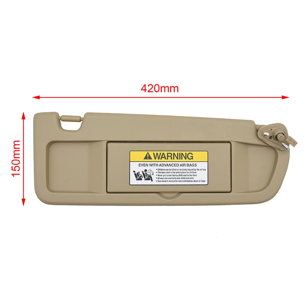 Driver Passenger Side Sun Visors For Honda Civic 2006 2007 2008 2009 2010 2011 83230-SNA-A01ZB Beige Sun Visors