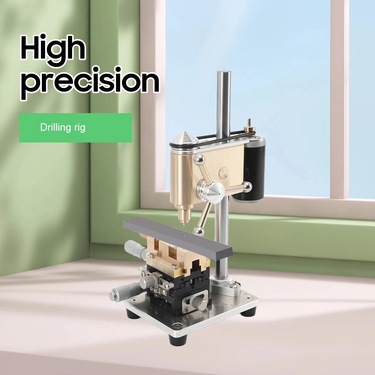 

Precision Multifunctional Aluminum Alloy Bench Drill Watchmaking Tools Crown Punch Removable Manual Adjustable Rotating Model