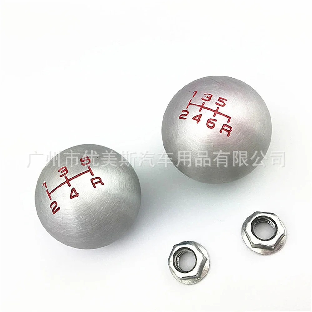 5 6 Speed Car Aluminum Ball Shape Gear Shift Knob Shifter Lever Fit For Honad Civic FD2 FN2 EP3 DC2 DC5 S2000 F20C M10X1.5