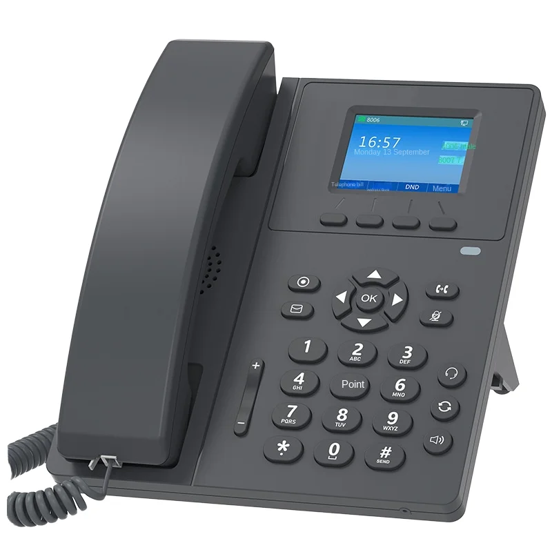 

Popular Hot Selling SIP VoIP Telephone POE Landline Network Phone with Color Screen 100M Dual Network Port Supports 2.4G/5.8G WI