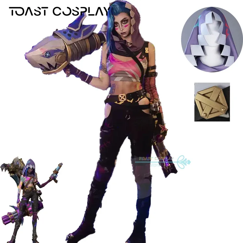 

JINX Cosplay Game LOL JINX Cosplay Costume Anime Carnival Comic Con Animation Prop