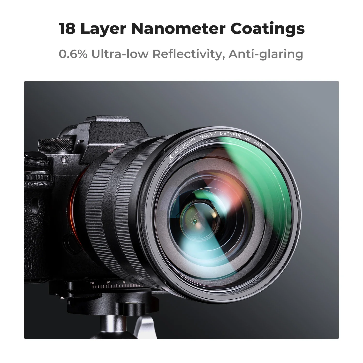 K&F Concept Nano-C Magnetic UV Filter 49mm 52mm 55mm 58mm 62mm 67mm 72mm 77mm 82mm 18-Layer Water And Dust Proof Coatings