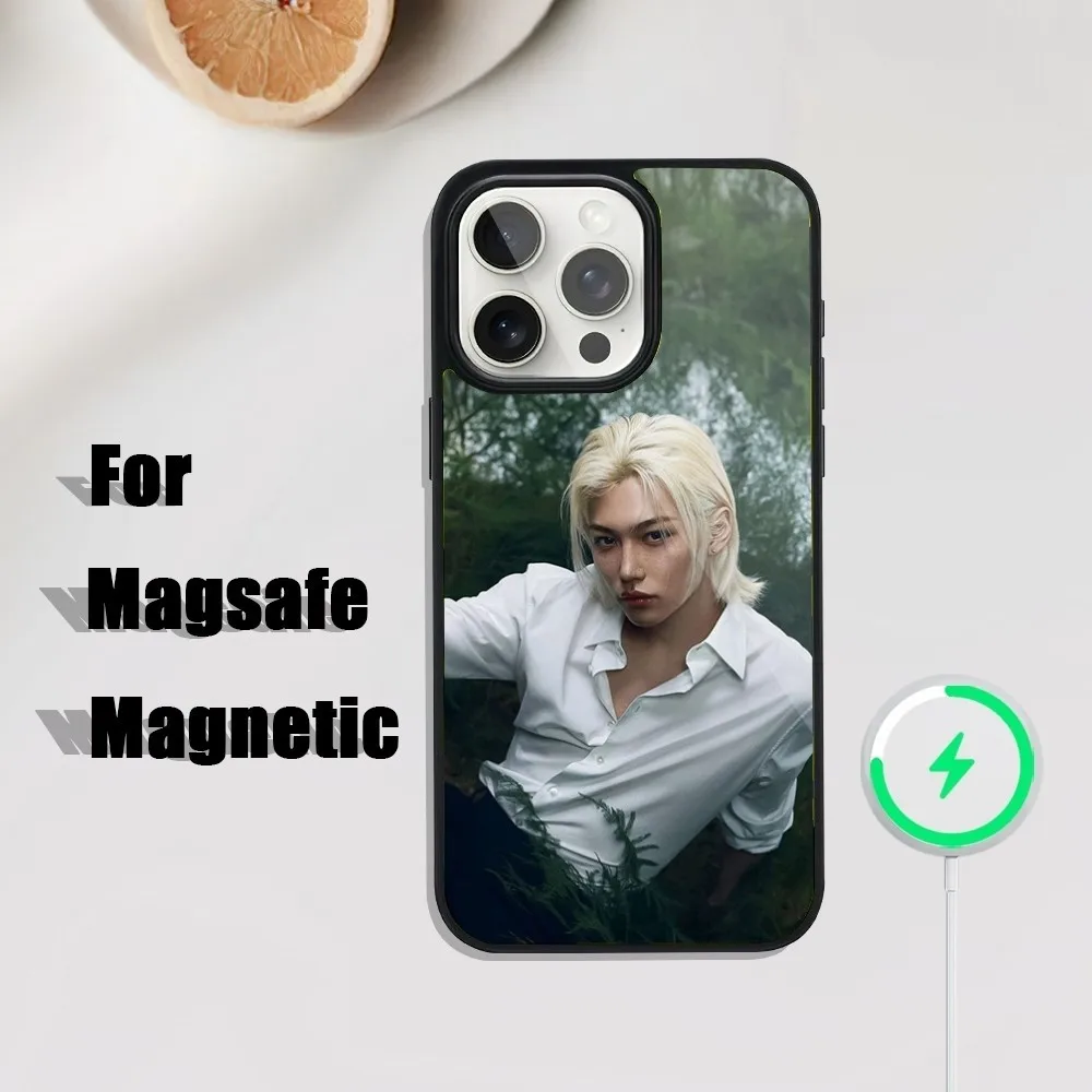 Kpop F-Felix L-Lee Phone Case For iPhone 16,15,14,13,12,11,Plus,Pro,Max Mini Magsafe Magnetic Wireless Charging