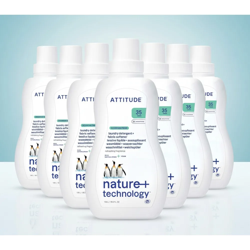 

2-in-1 Laundry Detergent & Fabric Softener, Plant-Based, Vegan, HE Compatible, 35 Loads, Fresh Scent