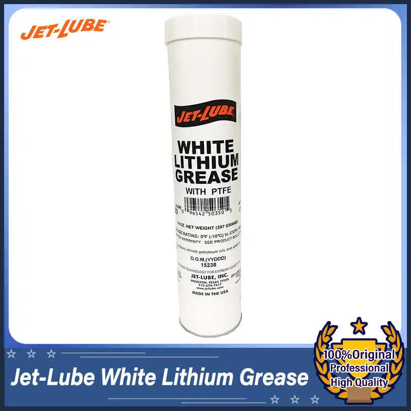 Jet-Lube White Lithium Grease with PTFE 14oz Grease Provides Well Protection