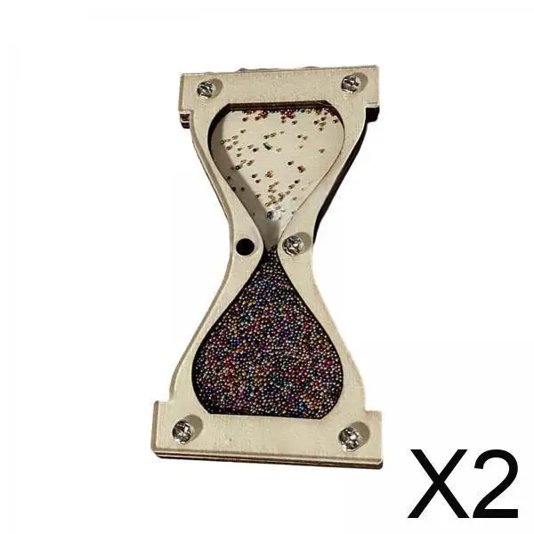 2x นาฬิกาทรายไม้สำหรับเด็ก ของเล่นเสริมพัฒนาการ ปริศนาแบบมอนเตสซอรี่ ของเล่นเสริมทักษะ DIY สำหรับเด็กชายและเด็กหญิง เด็กเล็ก