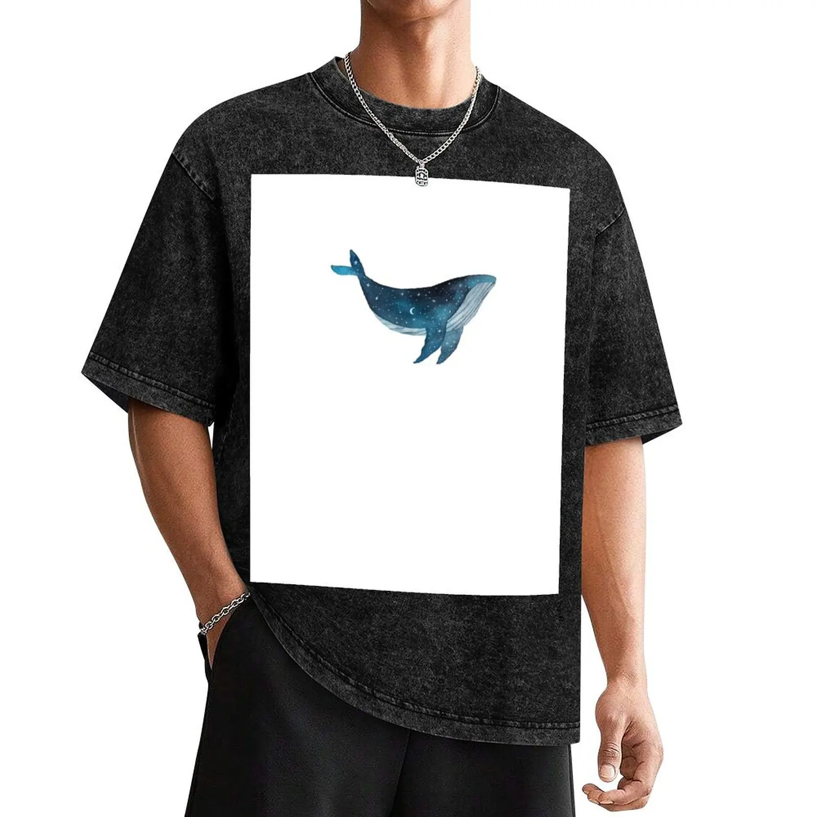 

Whale with the moon and stars T-Shirt rapper graphic tees valentines boutique clothes anime shirts men