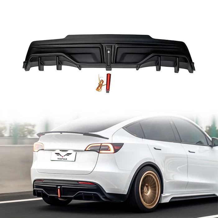 

Factory Primer Unpainted Car Diffuser Spoiler Parts Rear Bumpers Diffuser For Model Y