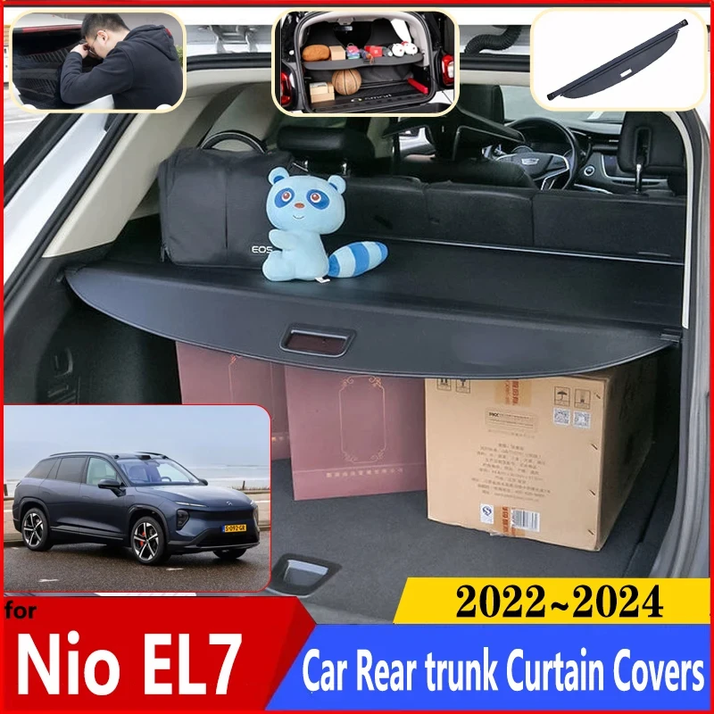 

Car Trunk Curtain For Nio EI7 ES7 2022 2023 2024 Car Scratch Proof Anti-peeping Trunk Luggage Curtain Retractable Accessories