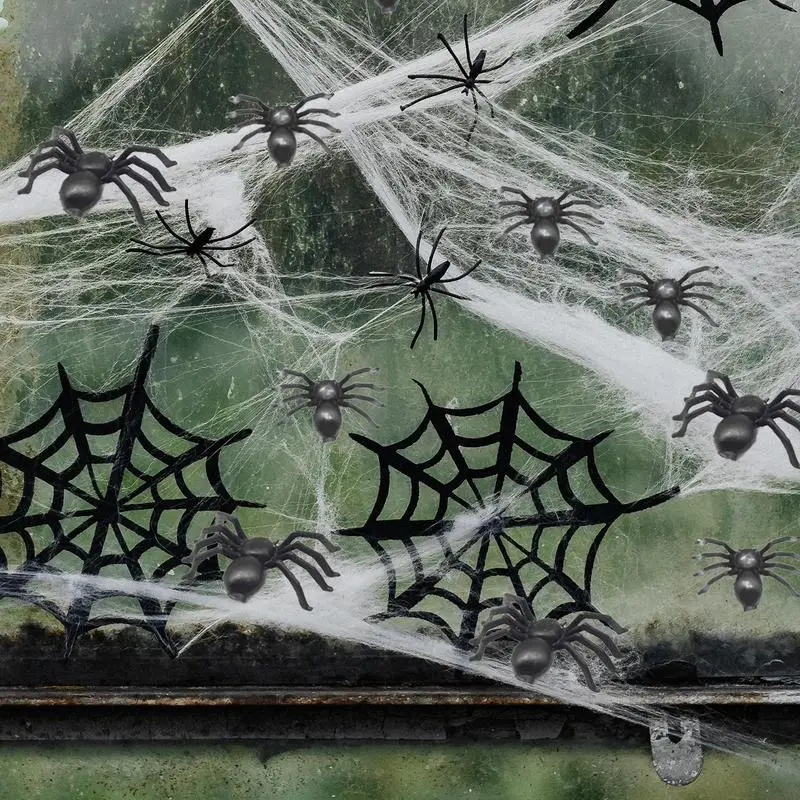 Fausses Araignées Effrayantes pour Décoration Intérieure et Extérieure, Accessoire de Blague d'Halloween, 50 Pièces