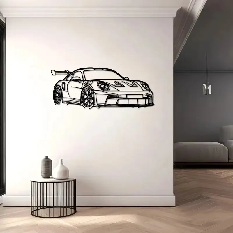 Supercar Vinyl Wall Sticker Modern Artist Home Decor Dynamic Racing Car Silhouette Wall Decal Garage Room Decoration Mural Gift