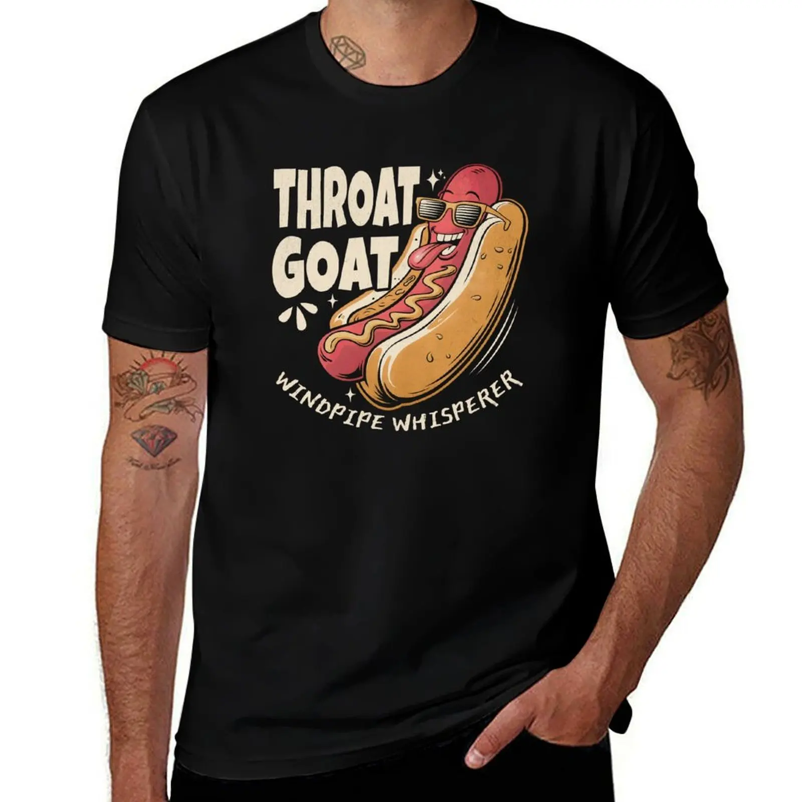 

Throat Goat - Hotdog T-Shirt cotton t shirts high quality t shirts for man graphic funny T-Shirt