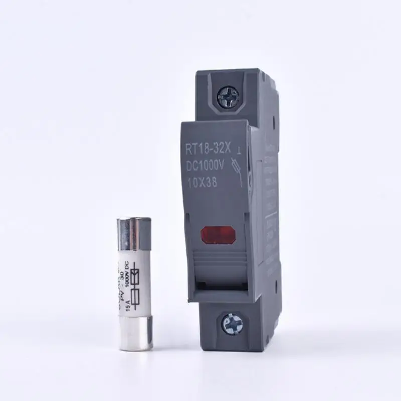 -DC1000V Fuse Photovoltaic Combiner Box Fuse10x38mm Fuse Core ZHPV-32 2p Holder High Breaking Capacity Fuses For Solar PV