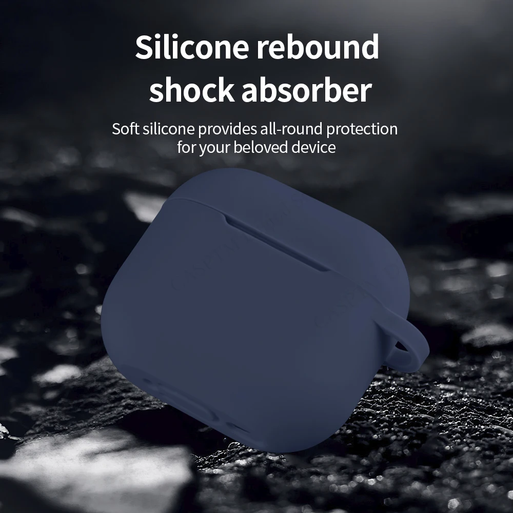 حافظة لهاتف أبل AirPods 4 حافظات ملحقات سماعة الرأس سماعة رأس بخاصية البلوتوث غطاء سيليكون لأجهزة Airpods 4 2024 Coque Fundas مع خطاف