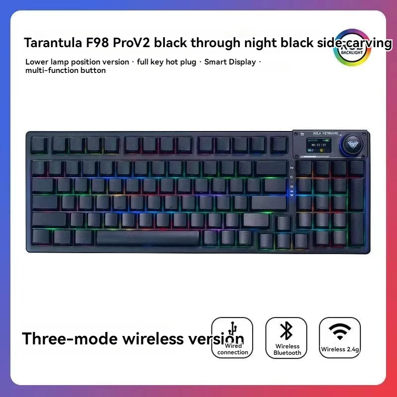 AULA F98 プロ V2 メカニカルキーボード F98pro 3 モードワイヤレス