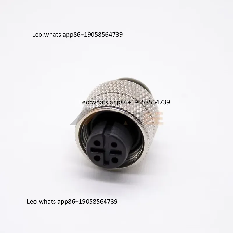 IP67 4 Pole M12 A-Coded Female Connector Straight Solder Cup Molded Sensor Plug for Industrial Automation