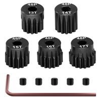 5pcs Steel 48P Pinion Gears 13,14,15,16,17T 3.175mm (1/8-Inch) Shaft for Traxxas Arrma HSP HPI AXIAL Tamiya Losi 1/10 RC Car