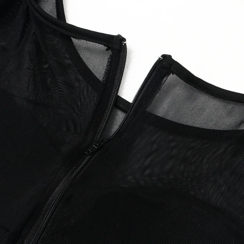 Sexy See Through Diamonds Hot Rhinestones Jumpsuit Spring Clothes Women O-Neck Long Rompers Playsuits One Pieces Overalls Outfit