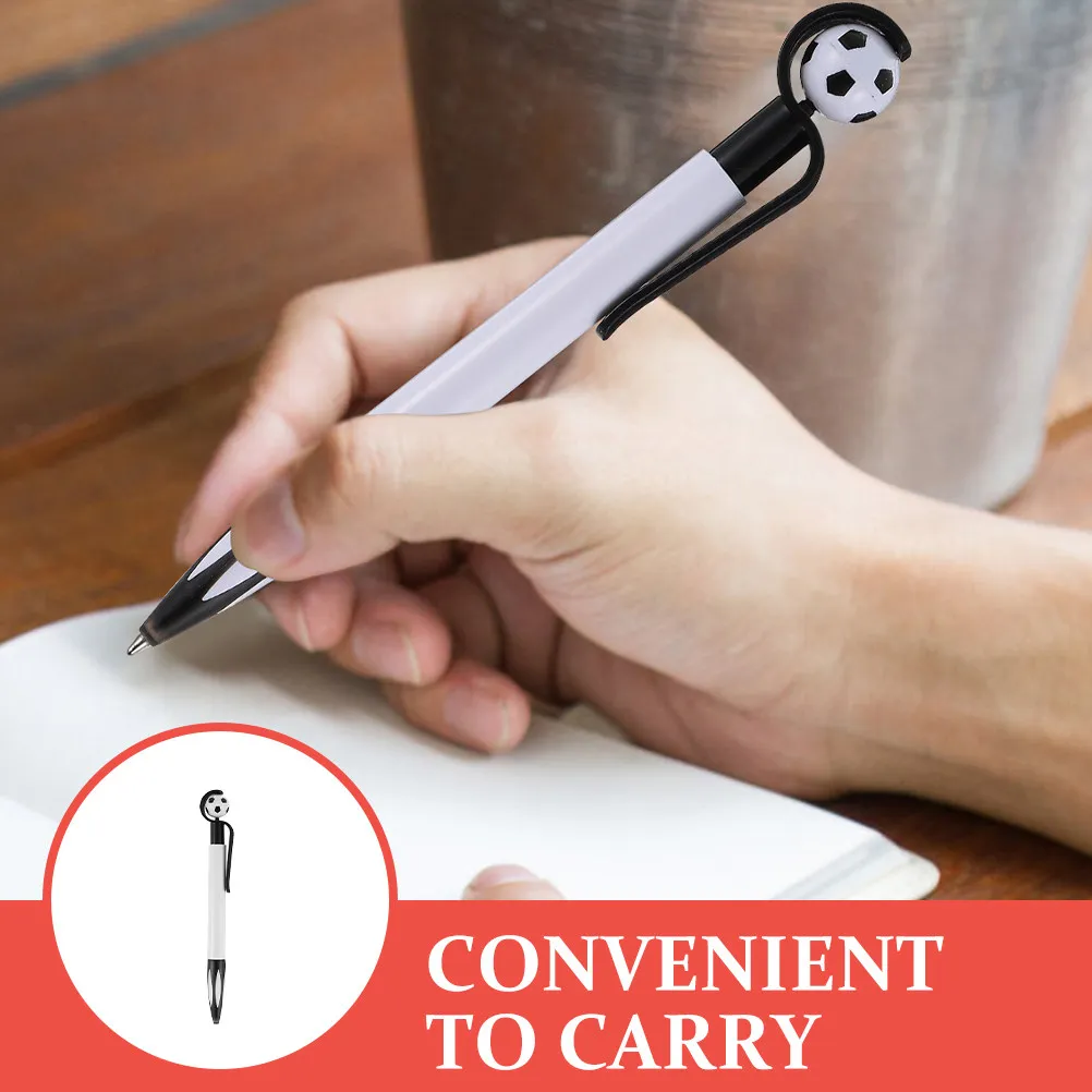 

10Pcs Football Ballpoint Pens Soccer Theme Retractable Writing Pens Smooth Ink Flow for Students Teachers Office Workers Party