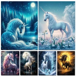 Animal Horse 5D DIY Diamond Painting Unicorn Flowers Cross Stitch Diamond Embroidery Diamond Art Full Diamond Mosaic Home Decor
