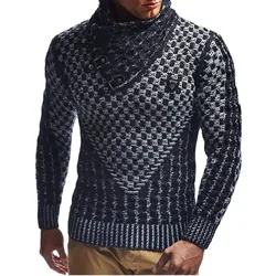 Maglioni uomo Abbigliamento streetwear Maglione dolcevita Uomo L Xl Pullover lavorato a maglia a maniche lunghe Autunno Inverno Morbido caldo Basic