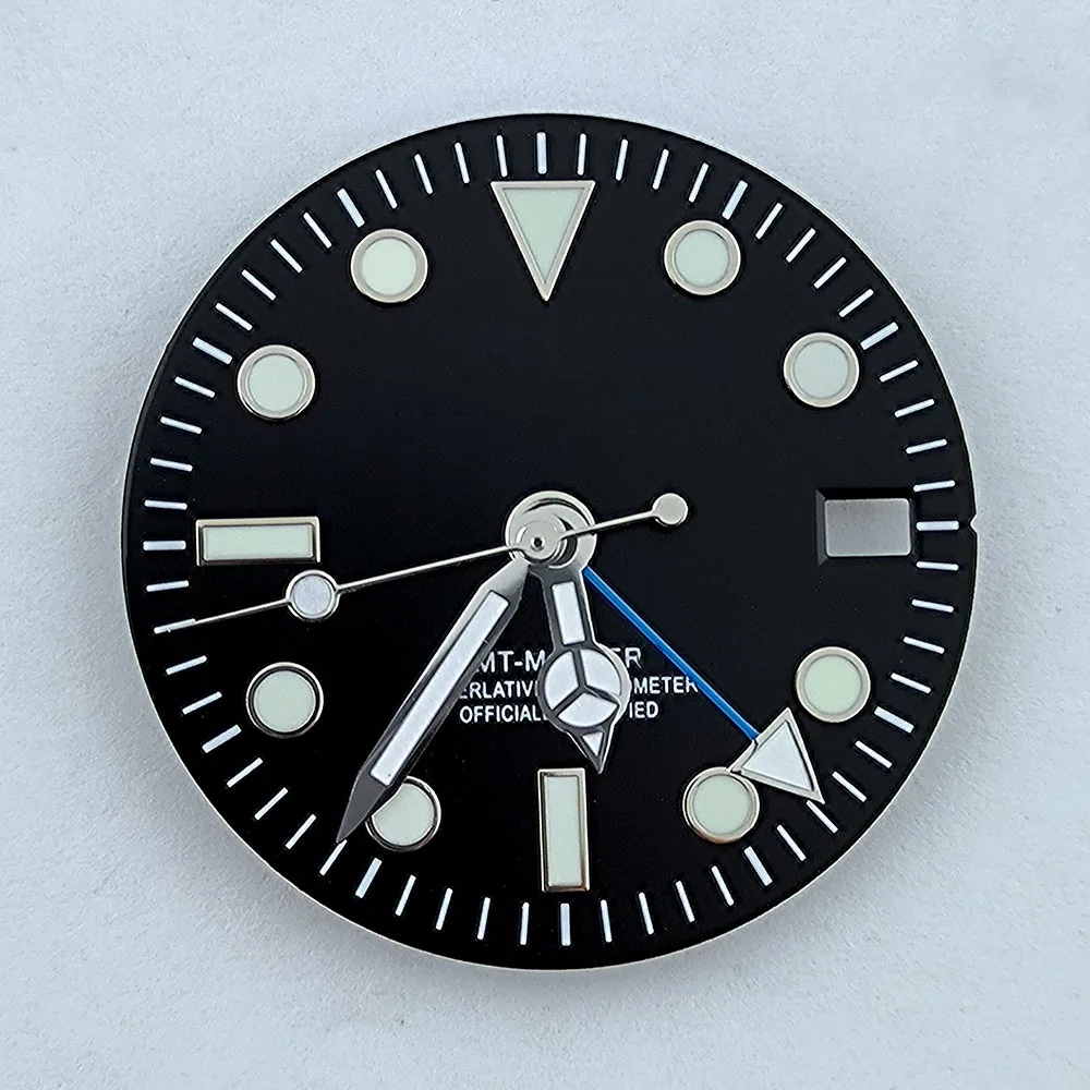 Циферблат NH34, 28,5 мм, циферблат для часов, индивидуальный логотип, циферблат без логотипа, зеленый светящийся циферблат, подходит для часов с механизмом NH34, аксессуары